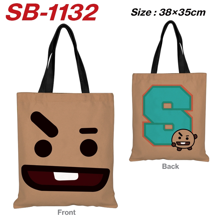 BTS Canvas Tote Shoulder Bag Tote Shopping Bag 38X35CM  SB-1132