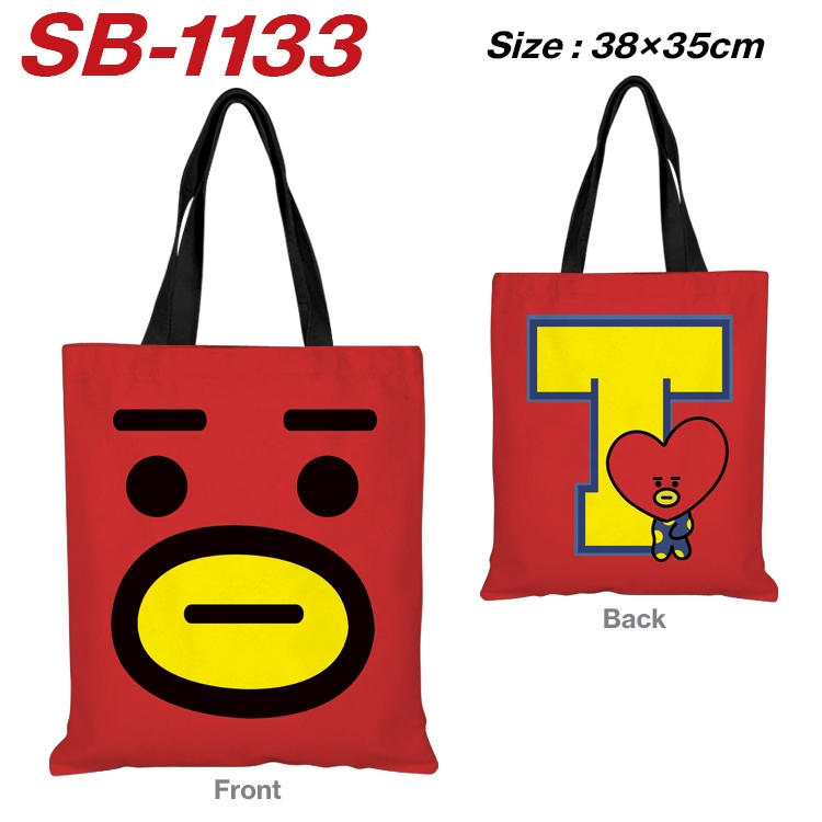 BTS Canvas Tote Shoulder Bag Tote Shopping Bag 38X35CM SB-1133