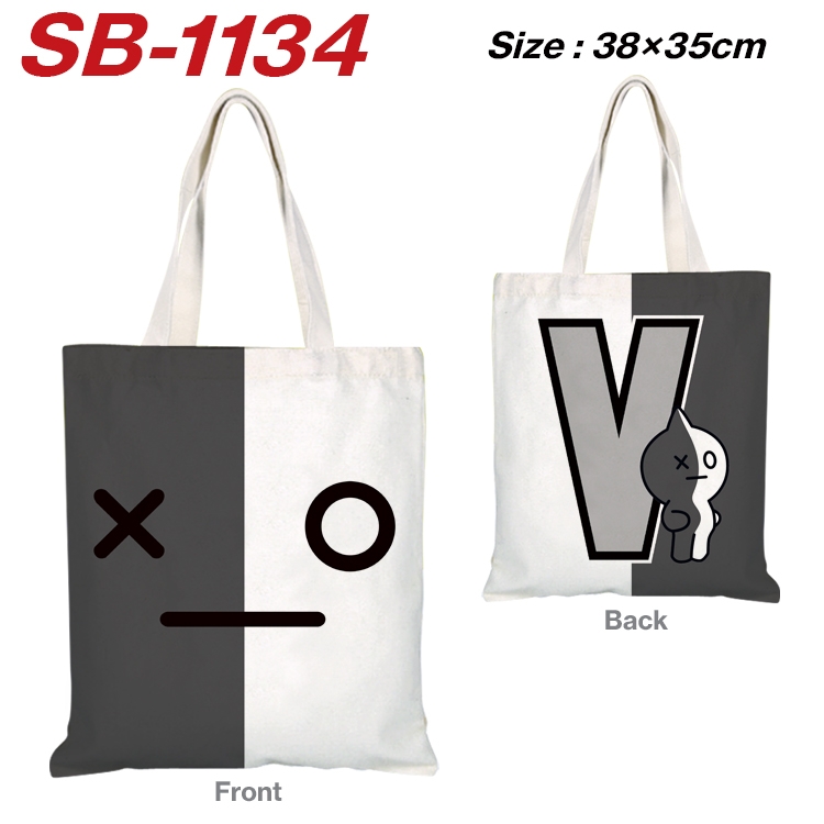 BTS Canvas Tote Shoulder Bag Tote Shopping Bag 38X35CM  SB-1134