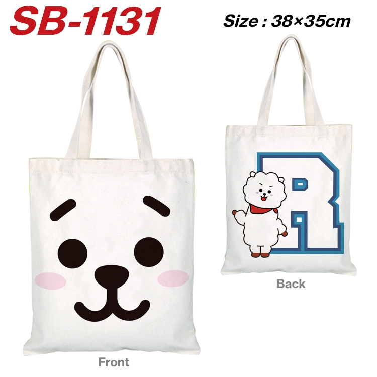 BTS Canvas Tote Shoulder Bag Tote Shopping Bag 38X35CM  SB-1131