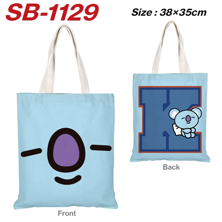 BTS Canvas Tote Shoulder Bag Tote Shopping Bag 38X35CM SB-1129