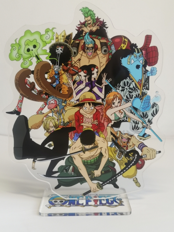 One Piece Anime Laser Acrylic Humanoid  keychain Standing Plates