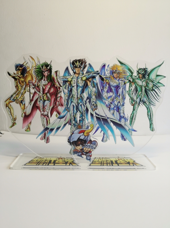 Saint Seiya Anime Around New Laser Acrylic keychain Standing Plates 25cm