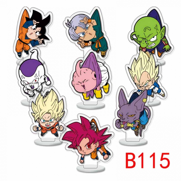 DRAGON BALL Anime Character acrylic Small Standing Plates  Keychain 6cm a set of 9