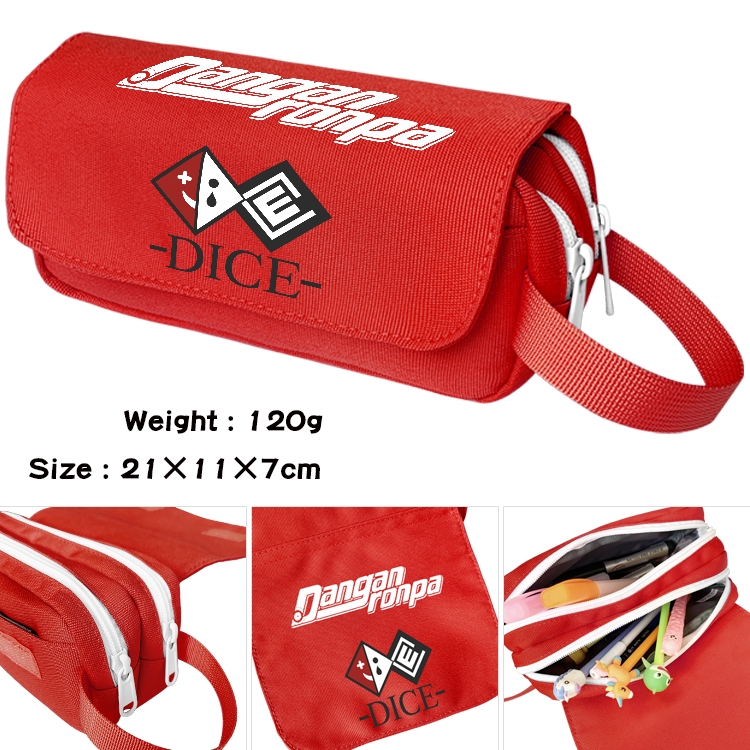 Dangan-Ronpa Anime Multifunctional Waterproof Canvas Portable Pencil Bag Cosmetic Bag 20x11x7cm
