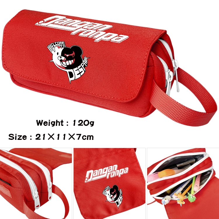 Dangan-Ronpa Anime Multifunctional Waterproof Canvas Portable Pencil Bag Cosmetic Bag 20x11x7cm