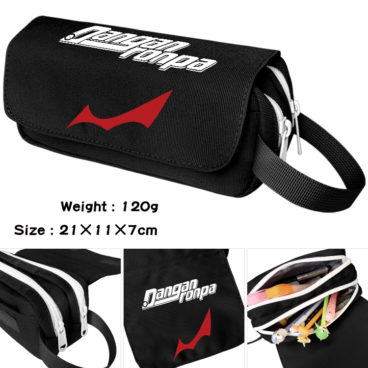 Dangan-Ronpa Anime Multifunctional Waterproof Canvas Portable Pencil Bag Cosmetic Bag 20x11x7cm