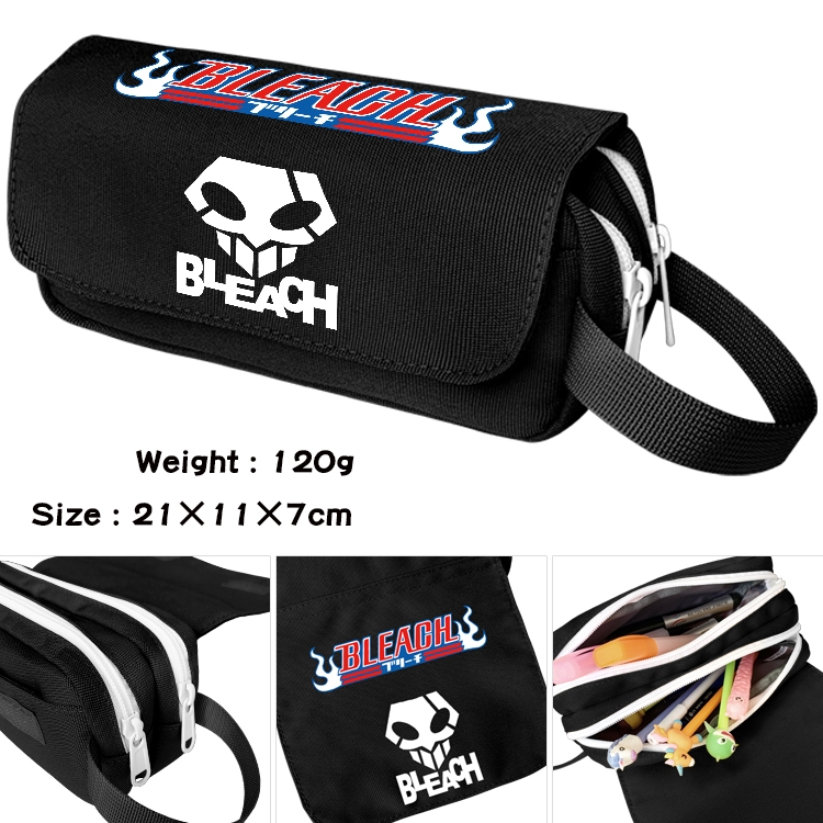 Bleach Anime Multifunctional Waterproof Canvas Portable Pencil Bag Cosmetic Bag 20x11x7cm