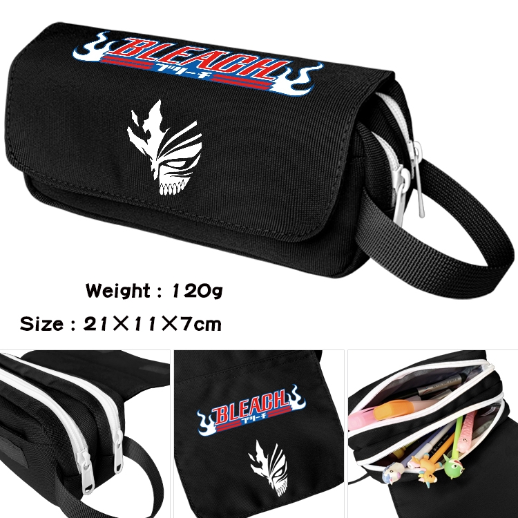 Bleach Anime Multifunctional Waterproof Canvas Portable Pencil Bag Cosmetic Bag 20x11x7cm