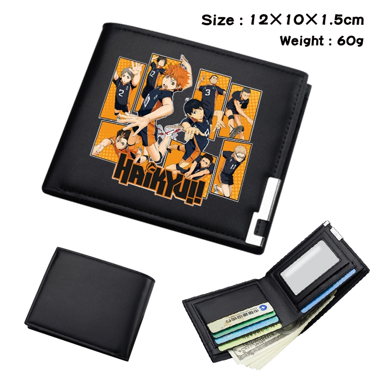 Haikyuu!! Anime Peripheral Denim Folding Wallet 11.5X10X1.5CM 40g