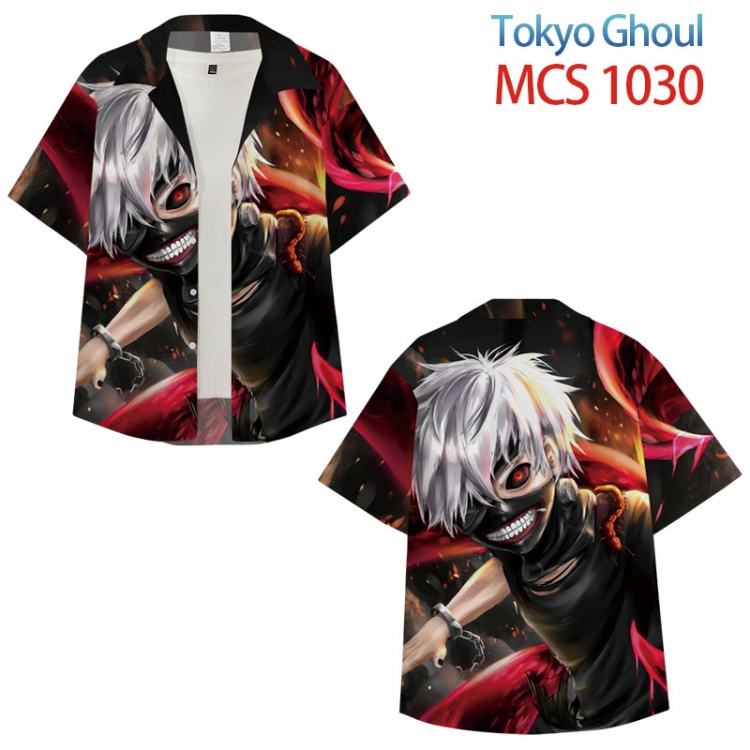 Tokyo Ghoul Anime peripheral full color short-sleeved shirt from XS to 4XL MCS-1030