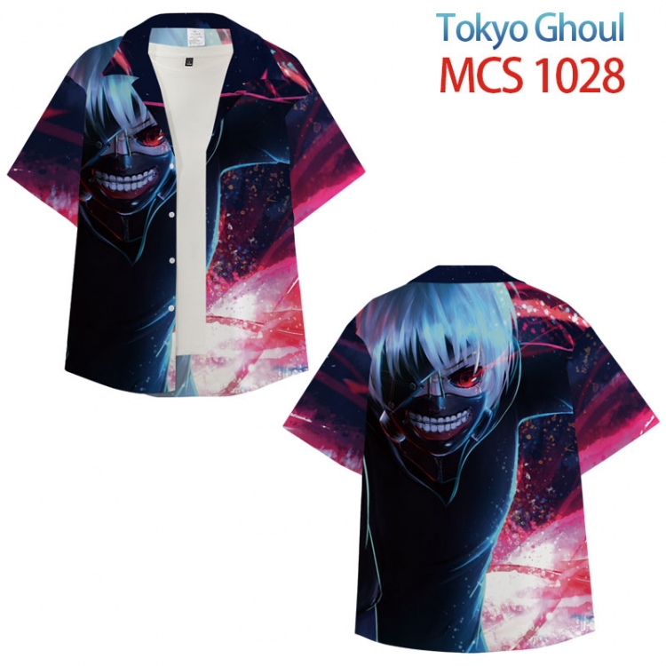 Tokyo Ghoul Anime peripheral full color short-sleeved shirt from XS to 4XL MCS-1028