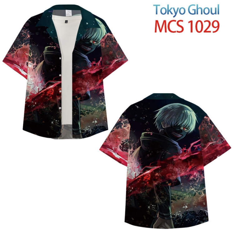 Tokyo Ghoul Anime peripheral full color short-sleeved shirt from XS to 4XL MCS-1029