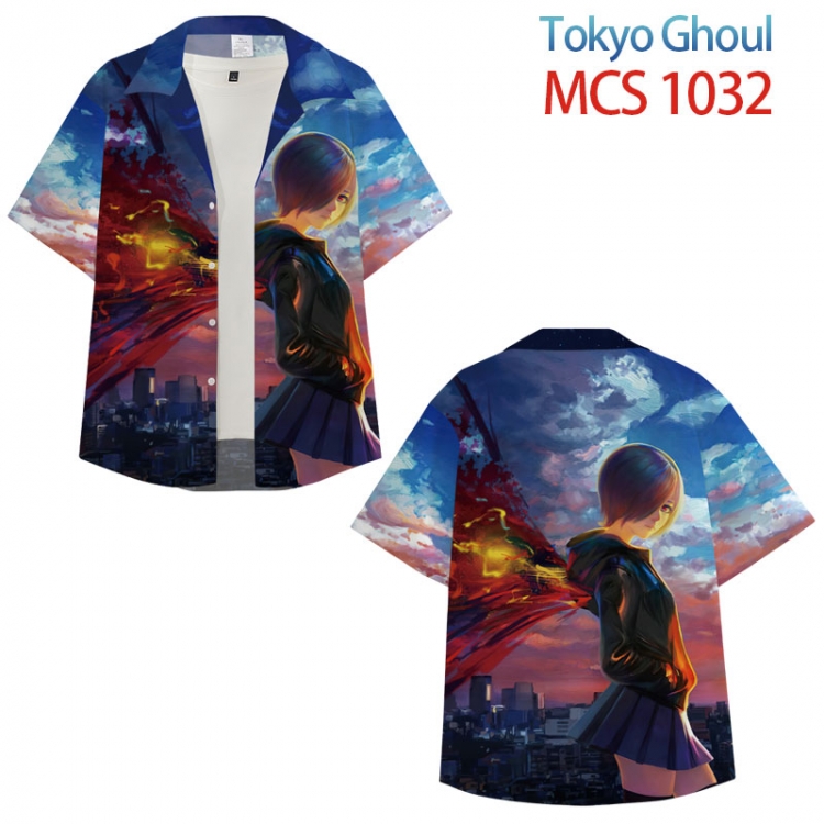Tokyo Ghoul Anime peripheral full color short-sleeved shirt from XS to 4XL MCS-1032