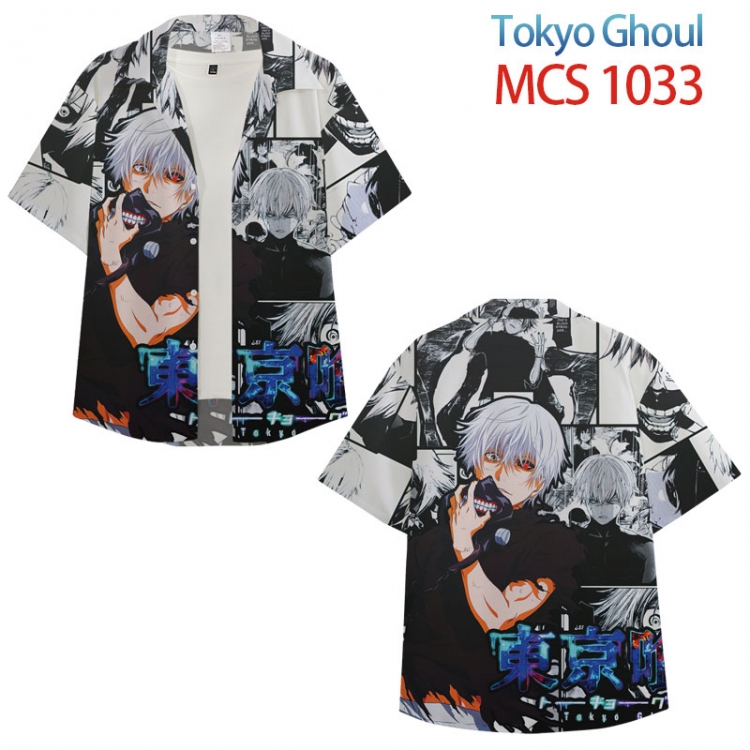 Tokyo Ghoul Anime peripheral full color short-sleeved shirt from XS to 4XL  MCS-1033