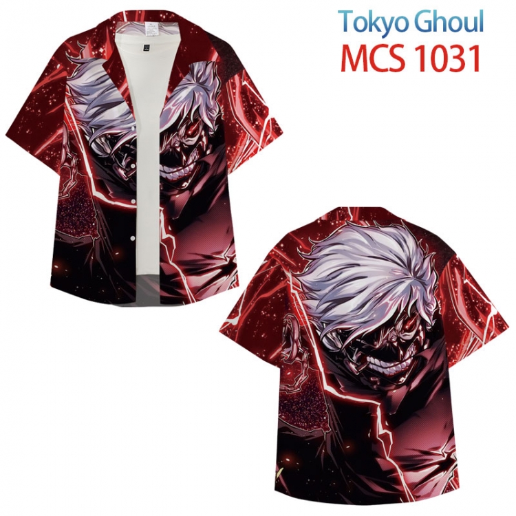 Tokyo Ghoul Anime peripheral full color short-sleeved shirt from XS to 4XL  MCS-1031