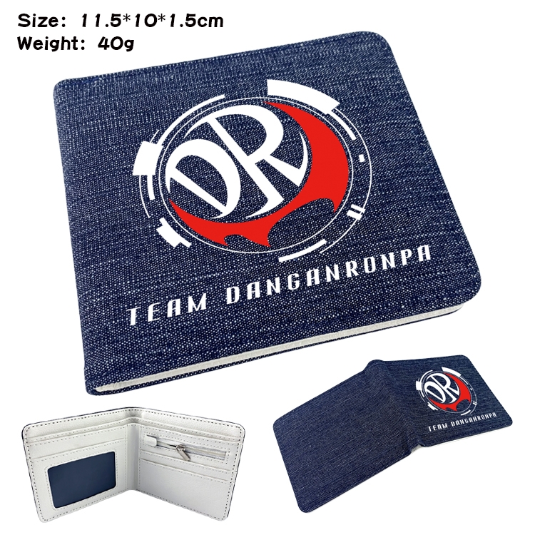 Dangan-Ronpa Anime Peripheral Denim Coloring Book Wallet 11.5X10X1.5CM 40g