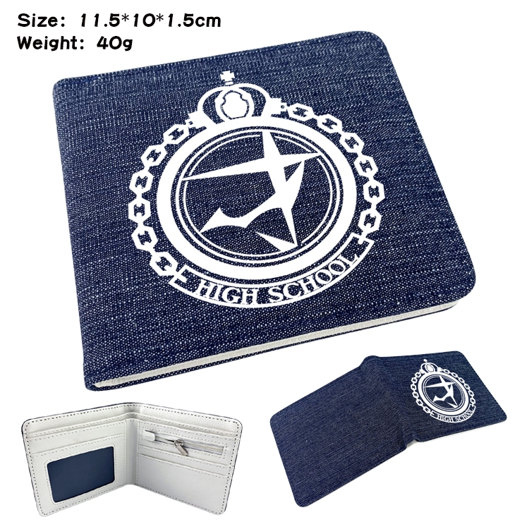 Dangan-Ronpa Anime Peripheral Denim Coloring Book Wallet 11.5X10X1.5CM 40g