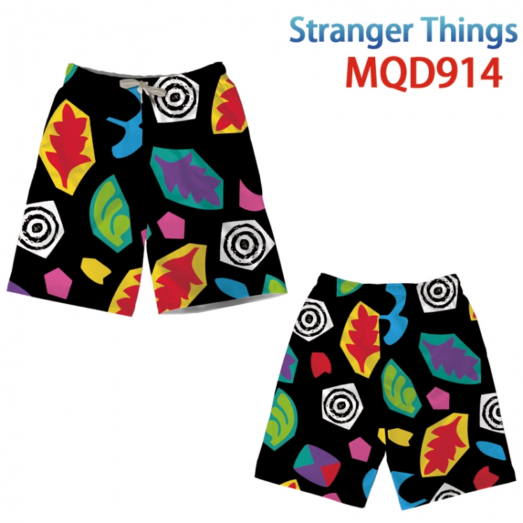 Stranger Things Anime Print Summer Swimwear Beach Pants from M to 3XL MQD-914