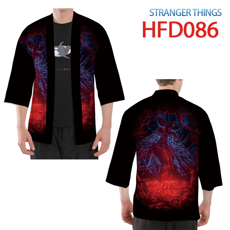 Stranger Things Anime peripheral full-color short kimono from S to 4XL HFD-086