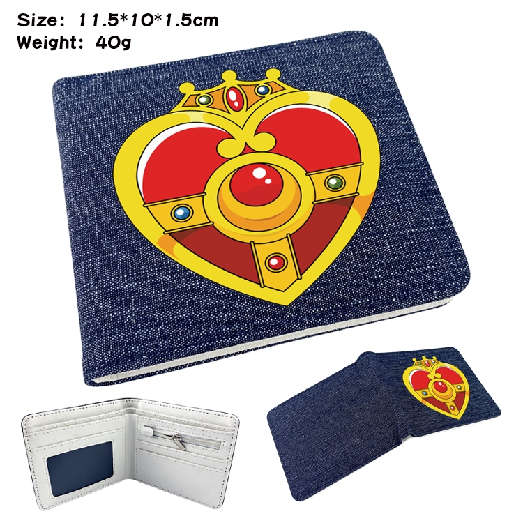 sailormoon Anime Peripheral Denim Coloring Book Wallet 11.5X10X1.5CM 40g