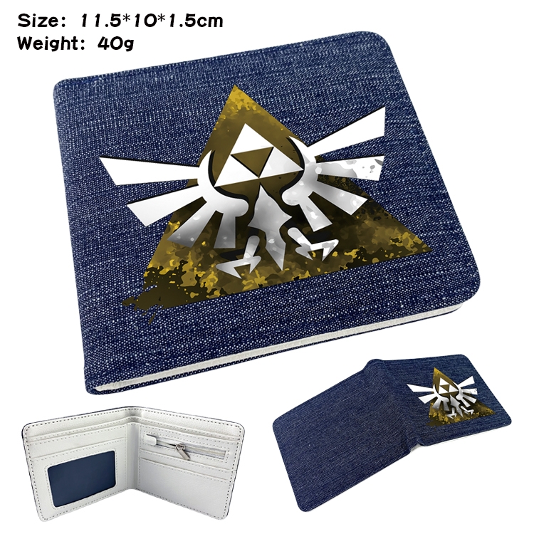 The Legend of Zelda Anime Peripheral Denim Coloring Book Wallet 11.5X10X1.5CM 40g