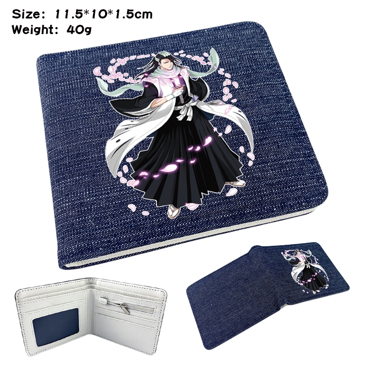 Bleach Anime Peripheral Denim Coloring Book Wallet 11.5X10X1.5CM 40g