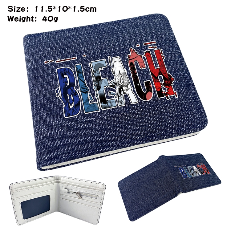 Bleach Anime Peripheral Denim Coloring Book Wallet 11.5X10X1.5CM 40g