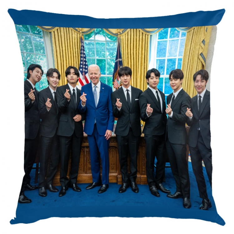 BTS movie star square full-color pillow cushion 45X45CM NO FILLING  BS-1466