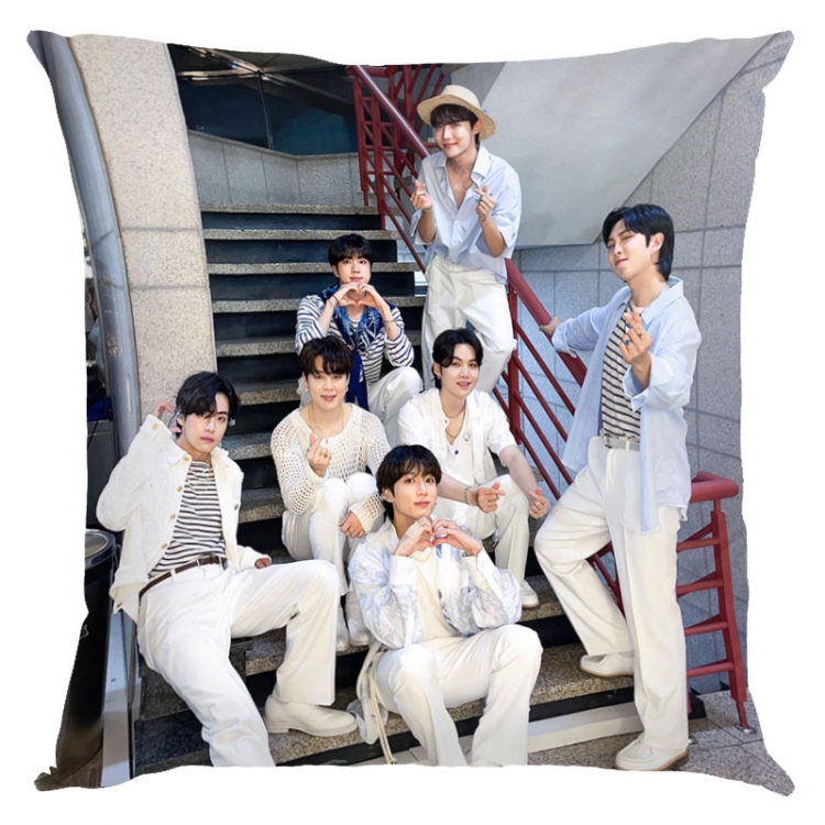 BTS movie star square full-color pillow cushion 45X45CM NO FILLING BS-1463