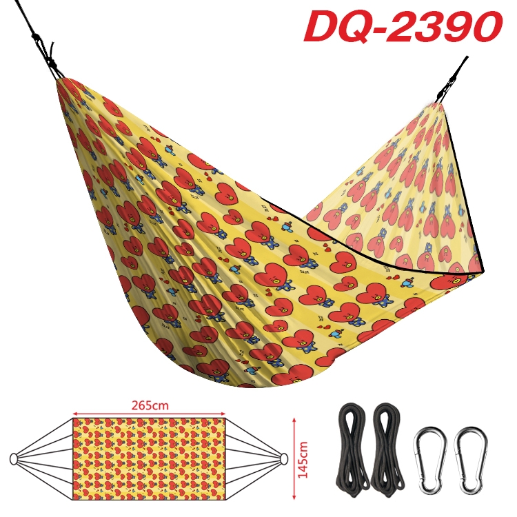 BTS Outdoor full color watermark printing hammock 265x145cm  DQ-2390