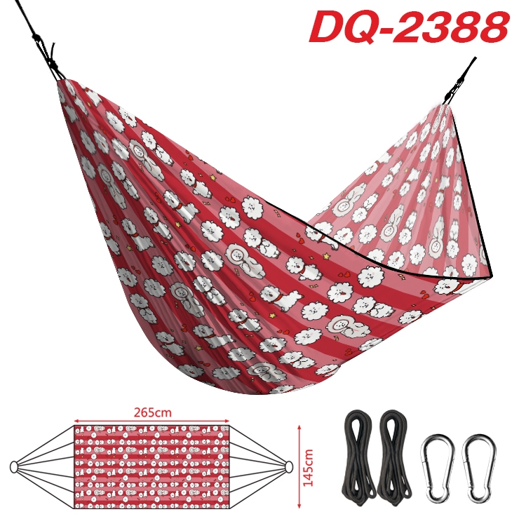 BTS Outdoor full color watermark printing hammock 265x145cm  DQ-2388