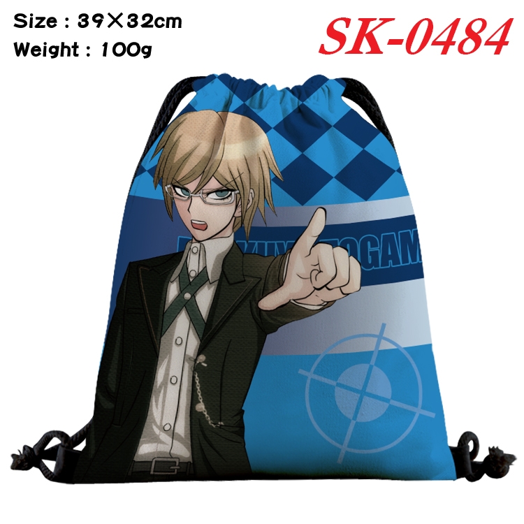Dangan-Ronpa cartoon Waterproof Nylon Full Color Drawstring Pocket 39x32cm SK-0484