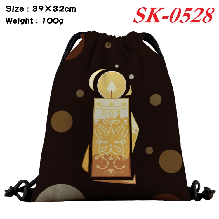 full house of magic cartoon Waterproof Nylon Full Color Drawstring Pocket 39x32cm  SK-0528