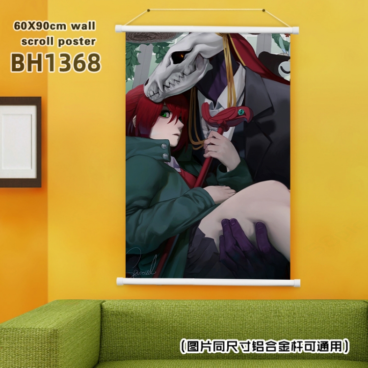 Mahotsukai no yome Anime White Plastic rod Cloth painting Wall Scroll 60X90CM BH1368