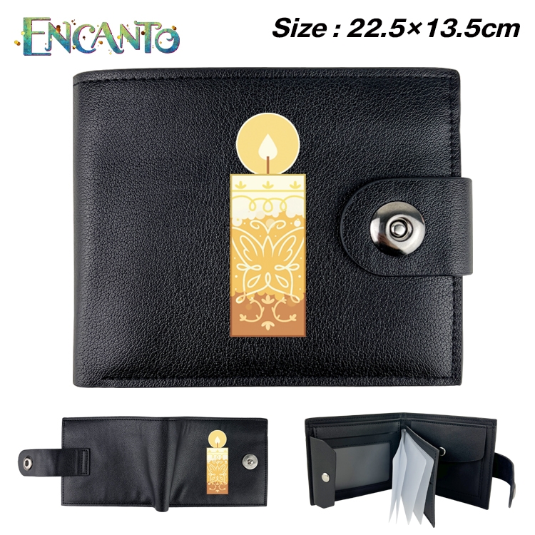 full house of magic Anime Leather Magnetic Buckle Two-fold Card Holder Wallet 22.5X13.5CM