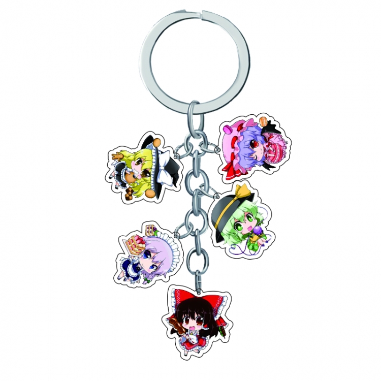 East Anime Peripheral Pendant Acrylic Keychain Charm price for 5 pcs