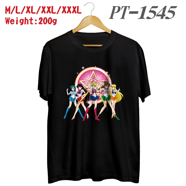 sailormoon Anime Cotton Color Book Print Short Sleeve T-Shirt from M to 3XL PT1545