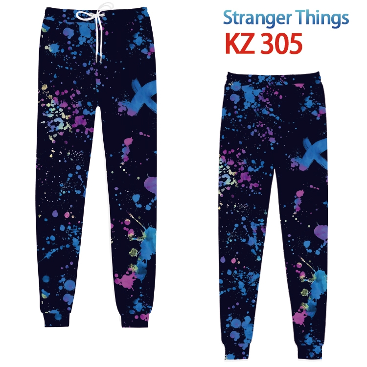 Stranger Things Anime digital 3D trousers full color trousers from XS to 4XL  KZ05
