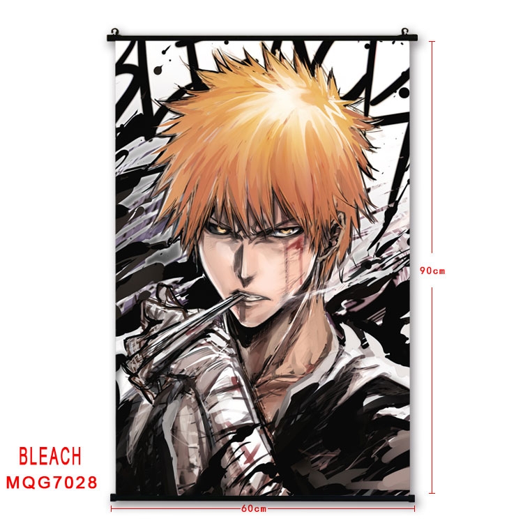 Bleach Anime black Plastic rod Cloth painting Wall Scroll 60X90CM   MQG-7028