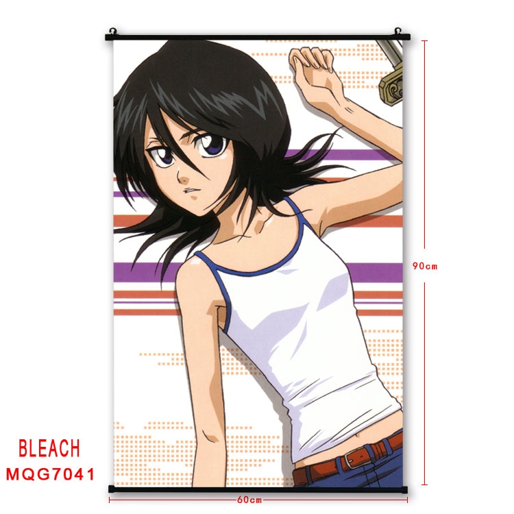 Bleach Anime black Plastic rod Cloth painting Wall Scroll 60X90CM  MQG-7041