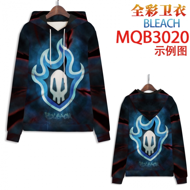 Bleach Full color hooded sweatshirt without zipper pocket from XXS to 4XL MQB-3020