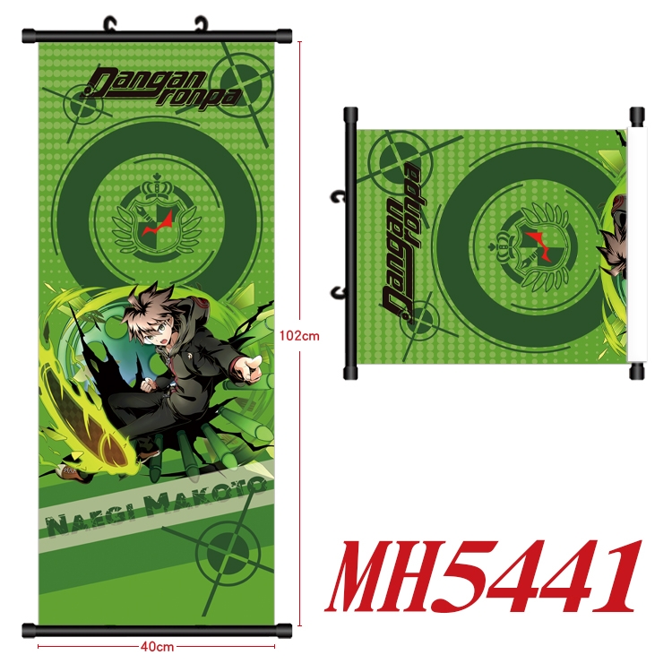 Dangan-Ronpa Anime black Plastic rod Cloth painting Wall Scroll 40X102CM MH5441