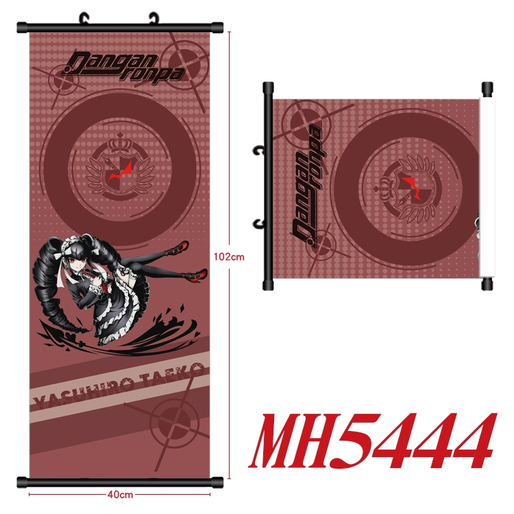 Dangan-Ronpa Anime black Plastic rod Cloth painting Wall Scroll 40X102CM  MH5444