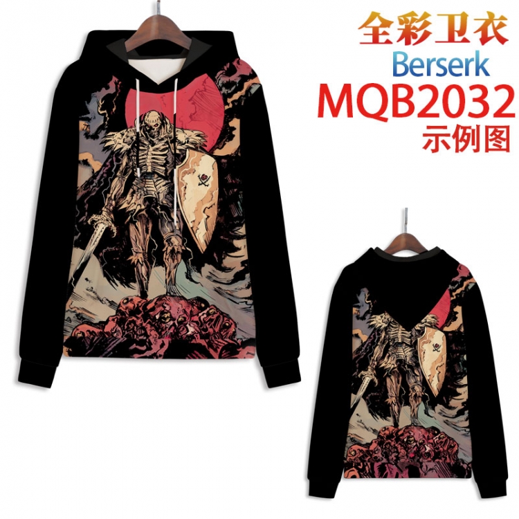 Bleach Full color hooded sweatshirt without zipper pocket from XXS to 4XL MQB 2032