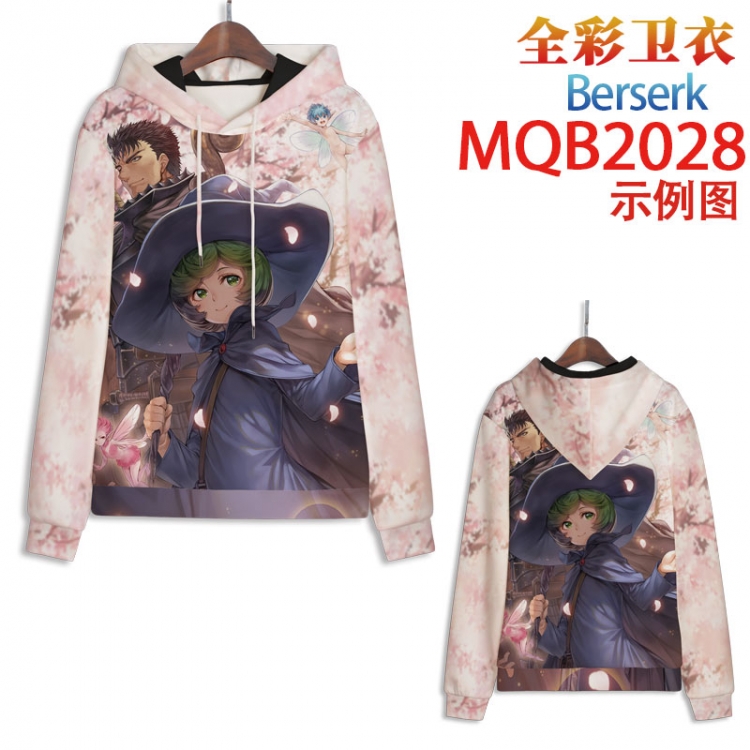 Bleach Full color hooded sweatshirt without zipper pocket from XXS to 4XL MQB 2029