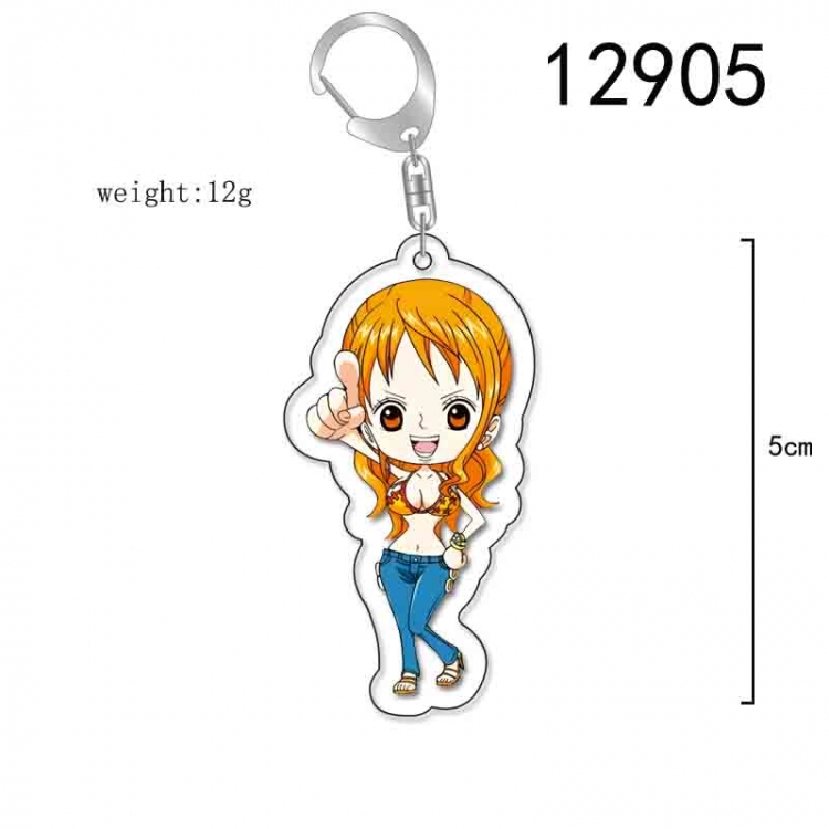 One Piece Anime Acrylic Keychain Charm price for 5 pcs 12905