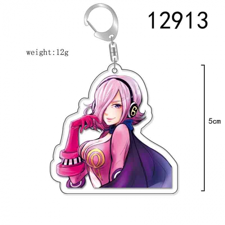 One Piece Anime Acrylic Keychain Charm price for 5 pcs 12913