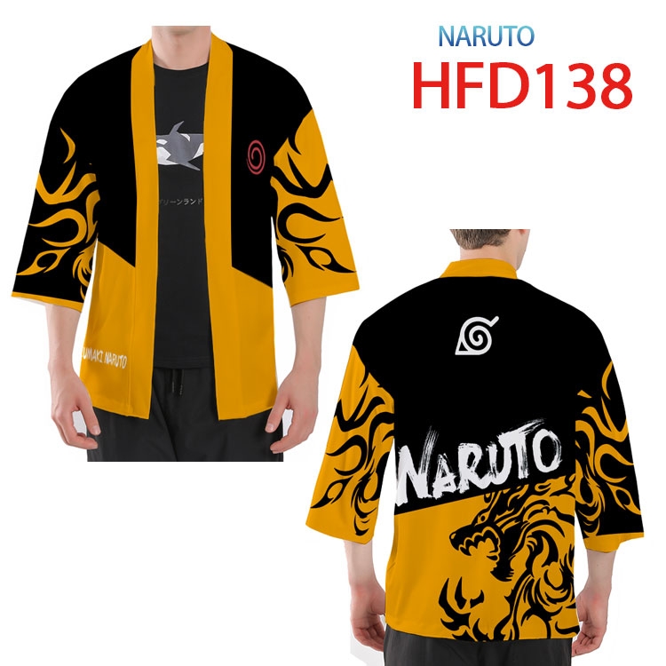 Naruto Anime peripheral full-color short kimono from S to 4XL HFD 138