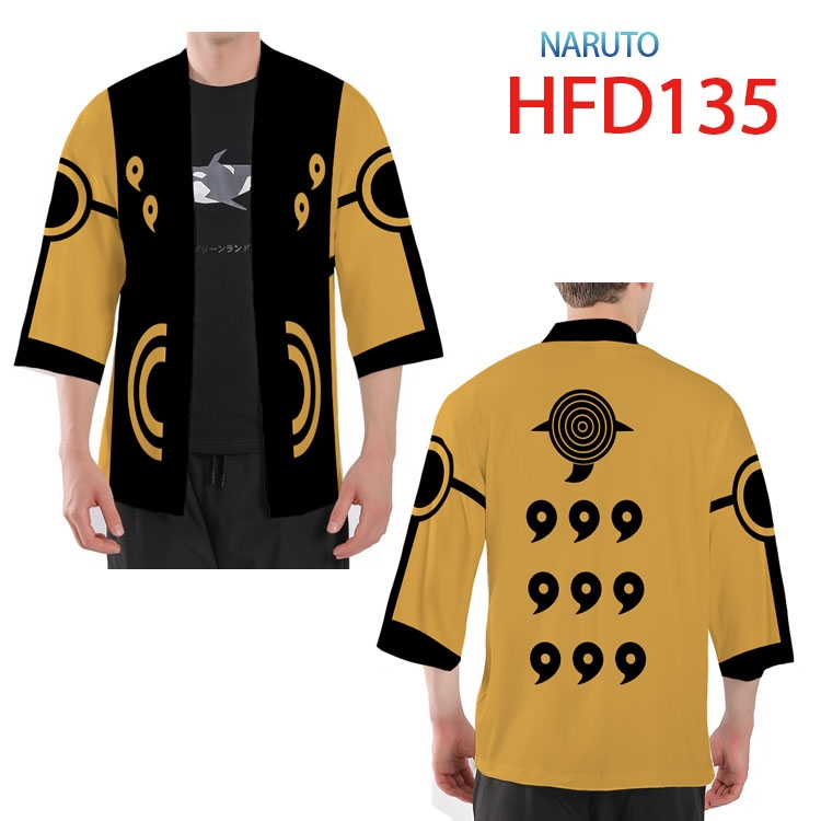 Naruto Anime peripheral full-color short kimono from S to 4XL  HFD 135